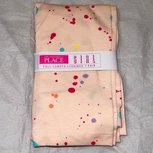 Girls pink leggings size 14